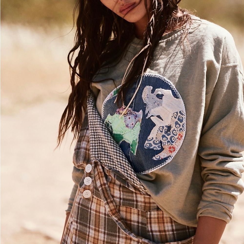 Free people Tricia Fix Earth Day Sweatshirt